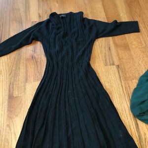 Black knit dress